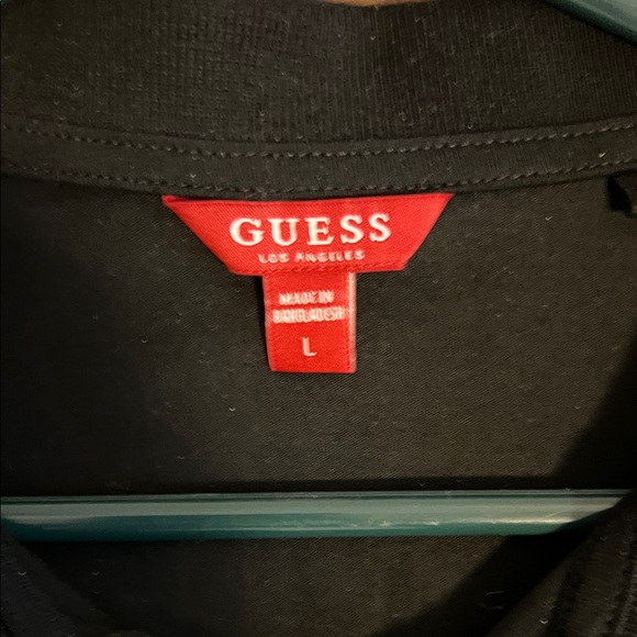 Guess Black Polo Shirt with Checkered Design - Picture 2 of 3